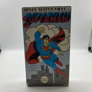 Rare Vintage Superman - Silver Screen Video (VHS, 1989) - Animated Cartoon 19 - Picture 1 of 7