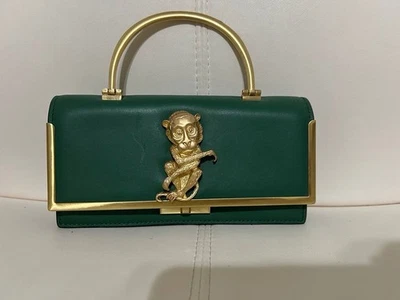 Valentino Garavani Rockstud Vitello Monkey Scarab Clutch Handbag - Image 1 of 4