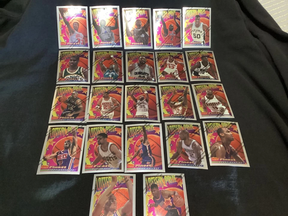 1994-95 Topps Finest Lottery Prize Insert Juego Completo 22 Cartas. Foto 1 de 4