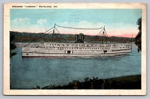 Postkarte Dampfer Camden Rockland Maine verschickt 1929 Passagierschiff - Bild 1 von 2