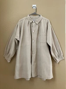 Camisa Laura Ashley Vintage Halles Villette Paris Artistas Estilo Calzoncillo Lino Grande - Imagen 1 de 8