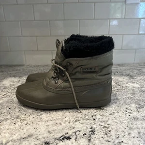 Botas de nieve impermeables aisladas de invierno verde Sorel para mujer talla 9 jóvenes 7 - Imagen 1 de 10