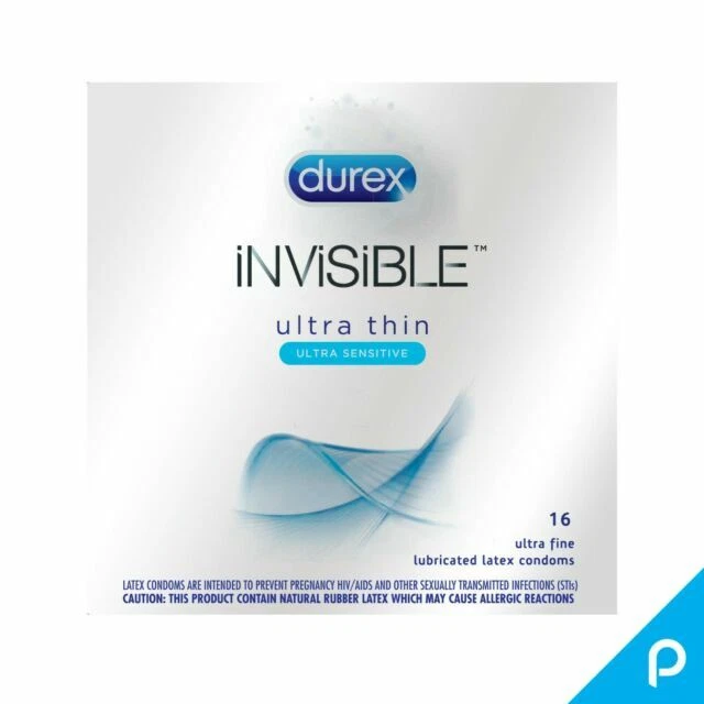Durex Invisible Ultra Thin Condoms - 16 Count