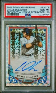 2024 Bowman Sterling🔥Chase Delauter🔥Auto✍️Wave Refractor /125💎PSA10💎LOWPOP💰 - Picture 1 of 4
