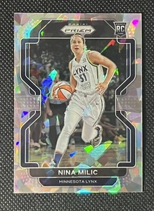2022 Prizm WNBA Nina Milic Rookie Cracked Ice Silver Prizm Lynx RC #25 - Picture 1 of 2