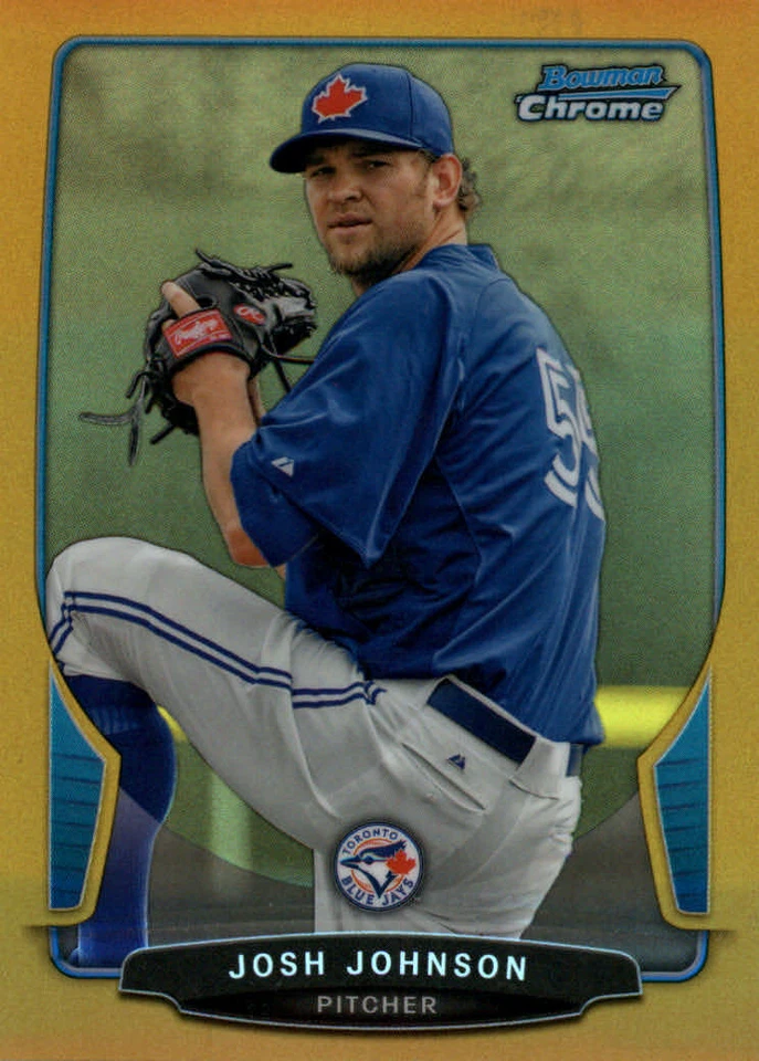 2013 Bowman Chrome Gold Refractors #206 Josh Johnson #/50 AG5727 - Image 1 of 1