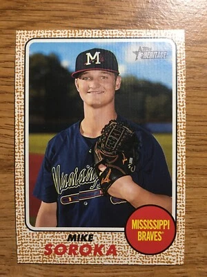 2017 Topps Heritage Minor League Mike Soroka Card - Image 1 of 2