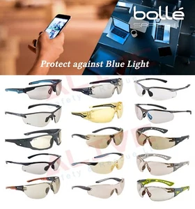 Bolle Blue Light Blocking Safety Glasses Anti-Fatigue / Eyestrain Anti-Glare - Picture 1 of 43