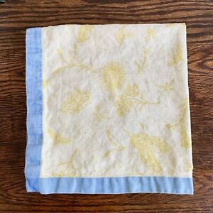 5 Williams Sonoma Butterfly Jacquard Dinner Napkins - Linen/Cotton Yellow & Blue