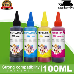 100ml Ink Bottle Set for Canon,Epson,HP,Brother Ink Cartridge & CISS Systems New