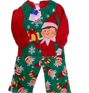 Elf On The Shelf Jungen 3T (29-32 Pfund) Weihnachten Pyjama Schlafanzug Neu mit Etikett - Bild 1 von 2