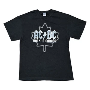 Vintage Y2K AC/DC ACDC Black Ice Tour 2008 Back in Canada Toronto T Shirt Mens M - Picture 1 of 6