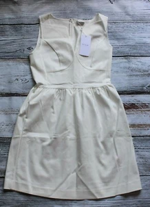 VILA V Neck White Ladies Sleeveless Skater Dress UK Size Medium M - Picture 1 of 5