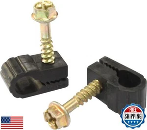STEREN Coaxial Cable Clips – Versatile Cable Holders for Siding, Desk, and TV - Photo 1/5