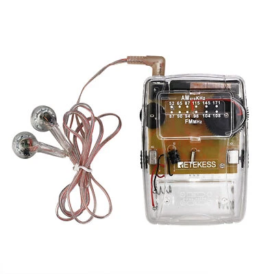 TR624 Pocket FM/AM Clear Radio Crystal Headphone Stereo Radio For Sporting Gift - Image 1 of 4