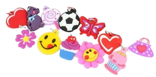 12 Loom Band Charms - Pinata Toy Loot/Party Bag Fillers Childrens/Kids Tags