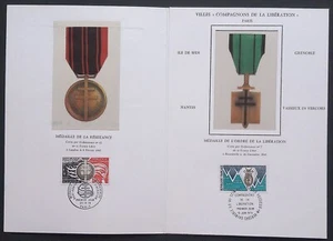 Encart Philatélique Libération de la France Médaille - Picture 1 of 2