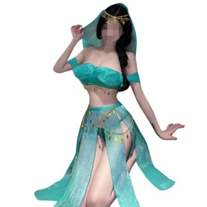 Sexy Mujeres Harén Hottie Danza del Vientre Lencería Juego de Rol Cosplay Disfraz Set - Imagen 1 de 7