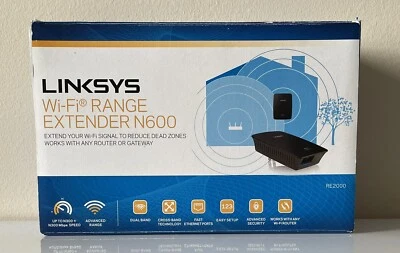 Linksys Wi-Fi Range Extender N600 Dual Band Cross Band *NO Ethernet Cable* - Image 1 of 4