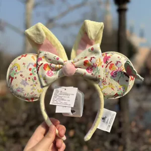 Disney Parks Easter Reigning Rabbits Bunny Minnie Mouse Ears Headband NWT - Picture 1 of 8