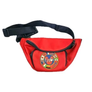Riñonera roja vintage Epcot Walt Disney World banderas Mickey - Imagen 1 de 13
