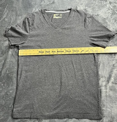 Xersion Xtreme Cotton V-Neck Tee Charcoal Gray Short Sleeve Workout /Gym LARGE - Image 1 of 4