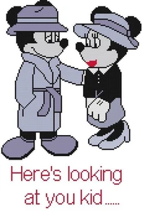 KREUZSTICH + BASTELMUSTER Mickey Minnie Mouse Casablanca Film Bogart Bergman - Bild 1 von 18