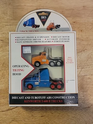 MODEL POWER HO Scale Kenworth T-600 B Diecast Trucks 2 Pack SH LH NIB 776862 - Image 1 of 4