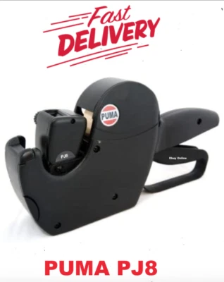 Puma PJ8 Price Gun Labeller Kit with 1500 Labels & Ink Roller