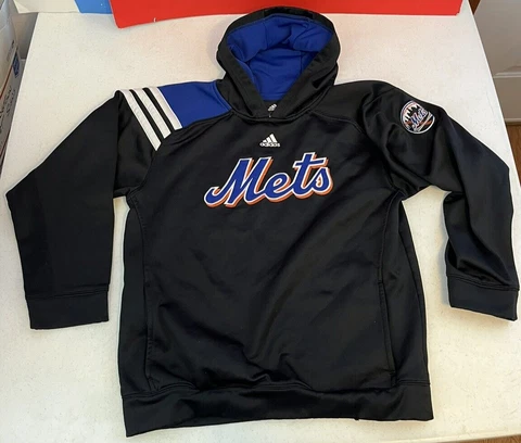 New York Mets ~ adidas ~ Youth Size Large (14/16) Black Pullover Hoodie Cover