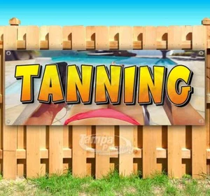 TANNING Advertising Vinyl Banner Flag Sign Many Sizes USA - Picture 1 of 6