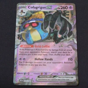 Cofagrigus ex 076/182 casi nuevo Pokémon SV04: Paradox Rift doble raro Holofoil - Imagen 1 de 2