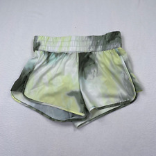 DSG Women's Stride Run Shorts Size Small High Rise 3" Warped Tie Dye Green