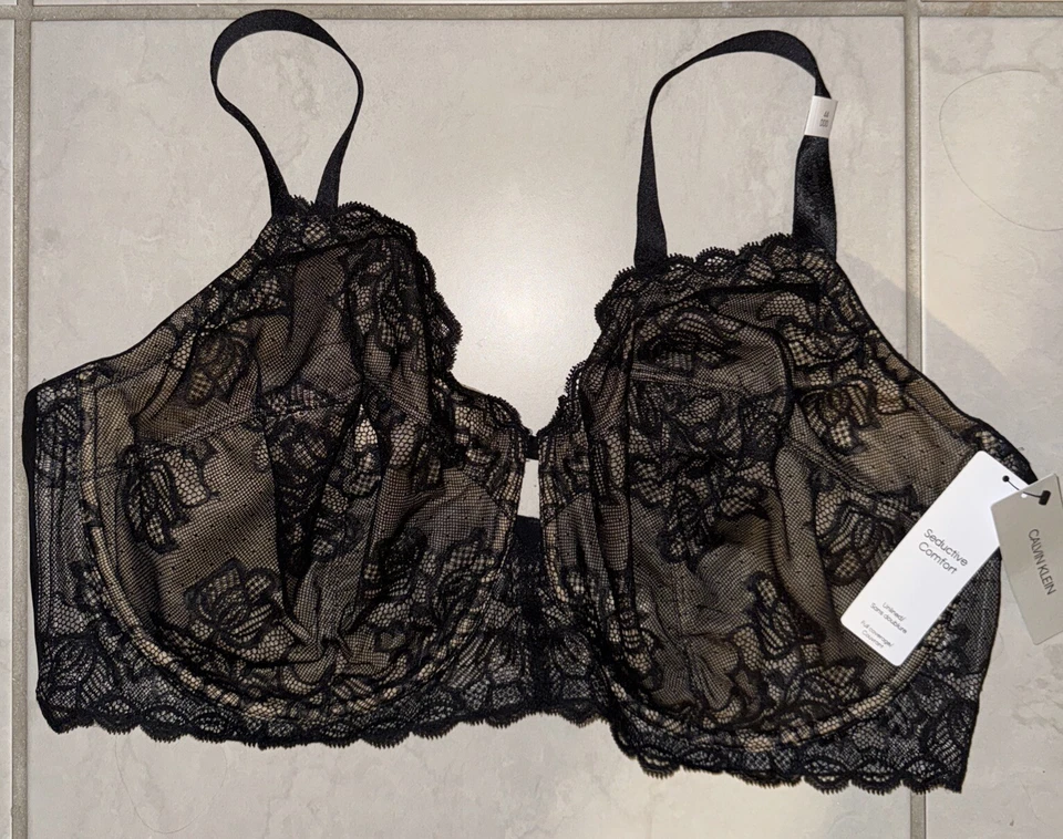 Calvin Klein Bra Full Cup Bra Underwired Lined Supportive Size 44 DDD New - Image 1 of 4