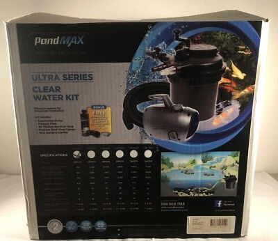 PondMax Ultra Series CF750 комплект прозрачной воды до прудов 750 галлонов насос шланг фильтр - Изображение 1 из 4