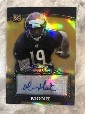 2008 Bowman Sterling Gold Rookie Autographs #138 MARCUS MONK 0397/1050 - RC! - Image 1 of 4