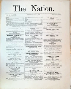 The Nation Magazine June 9 1870 Henry James Black Student at West Point Navy - Picture 1 of 3