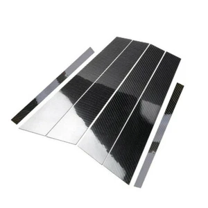 Postes de pilar de fibra de carbono para BMW Serie 3 E90 2005~12 6 piezas cubierta de calcomanía de moldura de puerta - Imagen 1 de 10