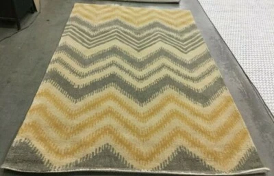 GREY / GOLD 5' X 8' Back Stain Rug, Reduced Price 1172636848 CPR445B-5 - Image 1 of 4