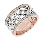 100% Natural Round Cut Diamond Half Eternity Ring in 18K Rose Gold