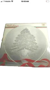 Christmas Plate Tree Vintage Glass.   Original Box - Picture 1 of 2