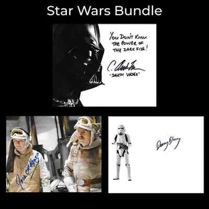 STAR WARS AUTOGRAPHS BUNDLE - x 3 pictures. In Pers. COA. 10"x8" #617 - Picture 1 of 4