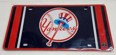 New York Yankees MLB Jersey Style Wincraft Laser Tag License Plate - Image 1 of 3