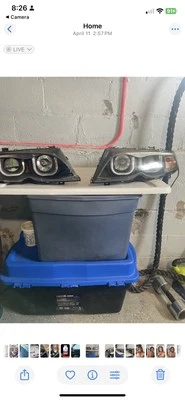 Faros LED Late Model E46 Bmw 325i con medio halo, proyectores con halógenos. Foto 1 de 4