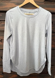 Athleta Uptempo Top Langarm Hellgrau Daumenlöcher Damen Größe Small Neu - Bild 1 von 17