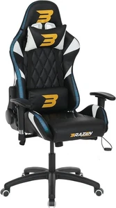 BraZen Vision Esports Elite PC Gaming Chair White Black - Picture 1 of 10