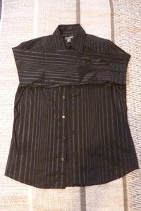 H&M Men’s Black Striped Shirt - Size Large - V Good Condition - Picture 1 of 5