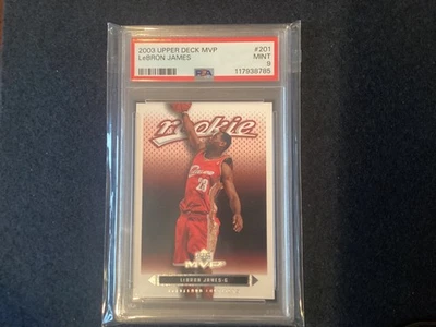 2003 Upper Deck 勒布朗·詹姆斯 新秀 PSA 级完好 9 克利夫兰 — 第 1/2 张图片
