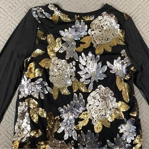 Gianni Bini GORGEOUS Sequin Back Top Size M EUC - Picture 1 of 10