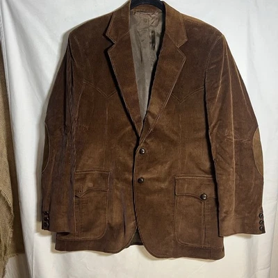 Kenny Rogers Western Collection мужской вельветовый блейзер, 42R, коричневый - Изображение 1 из 4